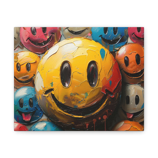Happy Graffiti 10x8" Canvas Gallery Wrap